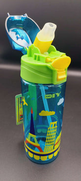 Cute Travel Water Bottle BPA Free Plastic Sipper For Pre School Boys and Girls